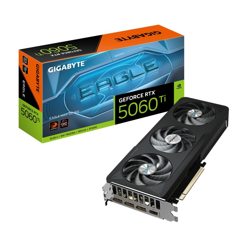 GIGABYTE GeForce RTX 5060 Ti EAGLE MAX OC 16G NVIDIA 16 GB GDDR7 GIGABYTE GeForce RTX 5060 Ti EAGLE MAX OC 16G NVIDIA 16 GB GDDR7
