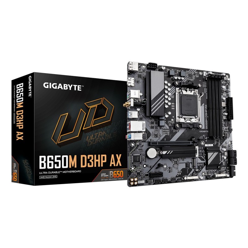 GIGABYTE B650M D3HP AX mātes plate AMD B650 AM5 pieslēgvieta mikro ATX GIGABYTE B650M D3HP AX mātes plate AMD B650 AM5 pieslēgvieta mikro ATX