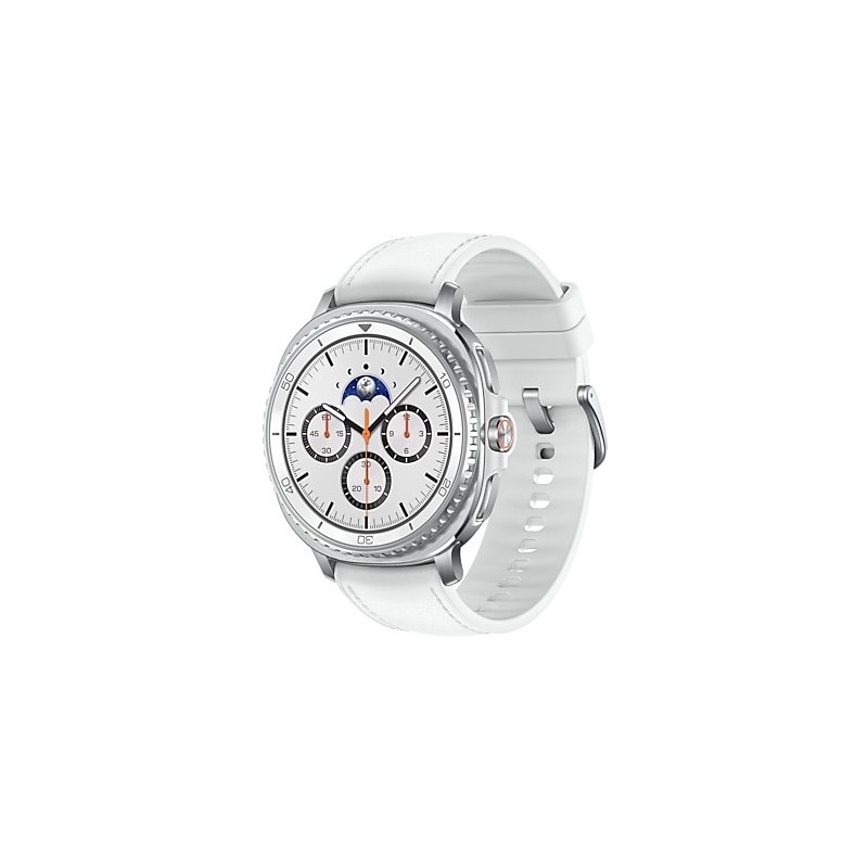 Samsung Galaxy Watch 8 Classic 3,3 cm (1.3") AMOLED 46 mm Digitāls 438 x 438 pikseļi Skārienjūtīgais ekrāns Sudrabs Wi-Fi GPS Samsung Galaxy Watch 8 Classic 3,3 cm (1.3") AMOLED 46 mm Digitāls 438 x 438 pikseļi Skārienjūtīgais ekrāns Sudrabs Wi-Fi GPS